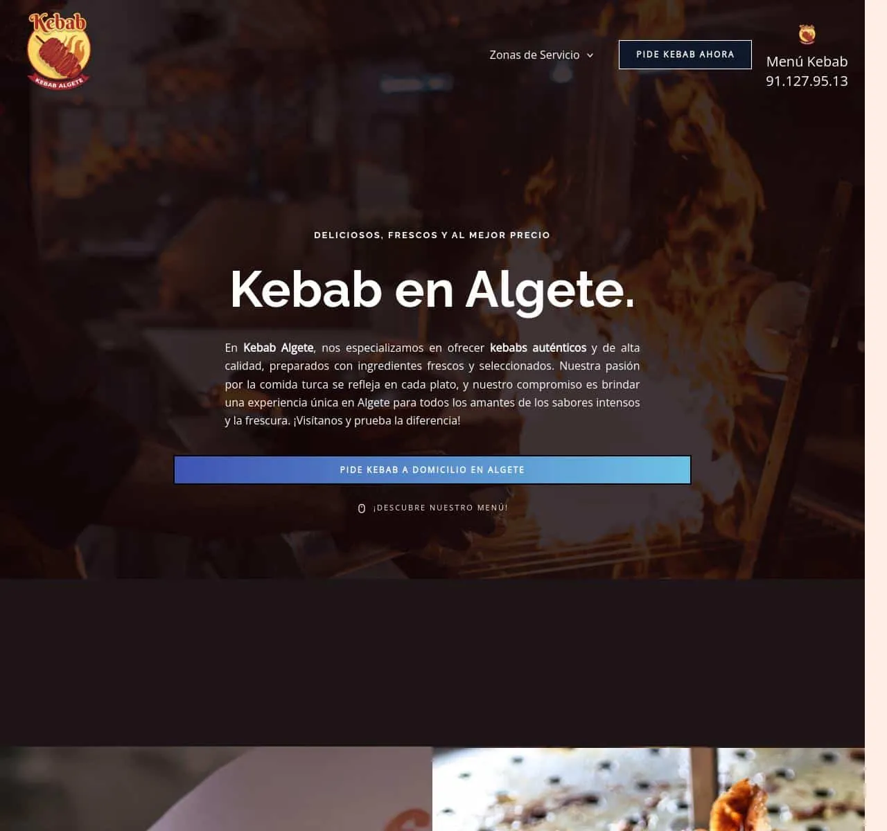 Captura de la web de Kebab Algete
