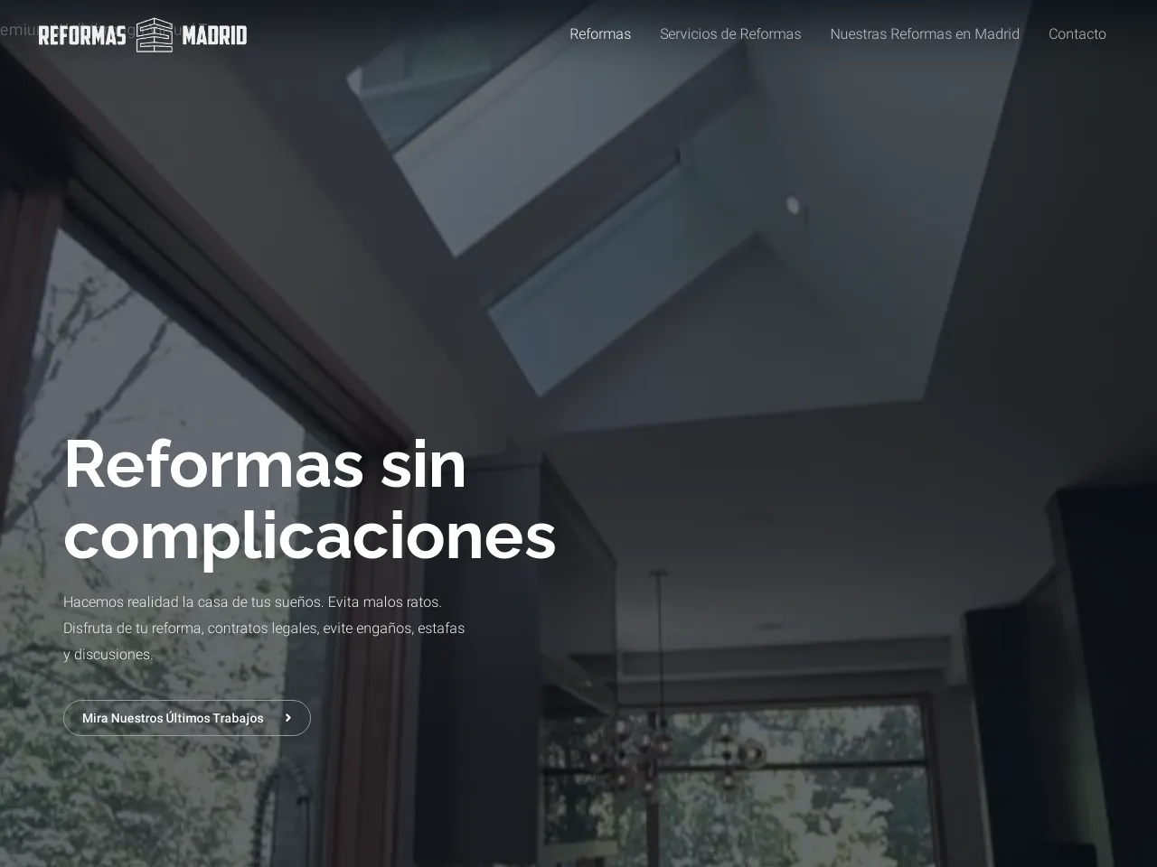 Captura de la web de Reformas Madrid