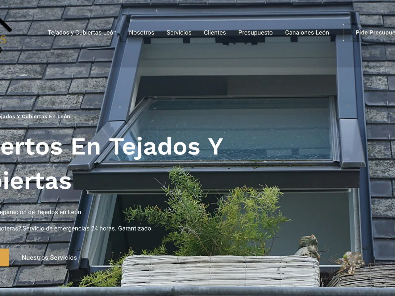 Captura de la web de Tejados Zamora